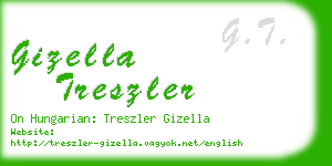 gizella treszler business card